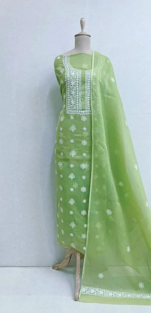 Exclusive Kota Doria Soft Cotton Unstitched Suit Set with Dupatta – Lightweight, Handcrafted Ethnic Wear for Women